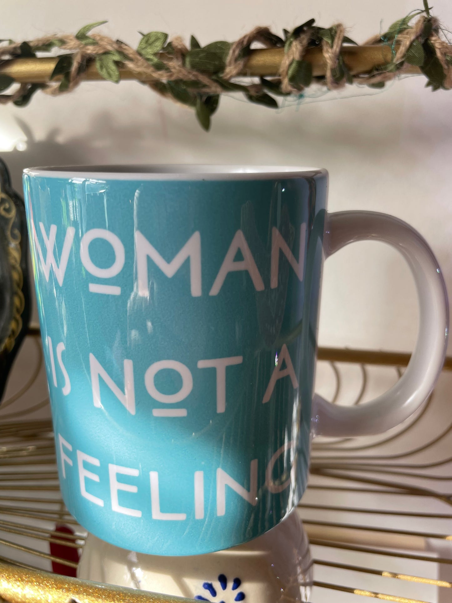 Light blue women's rights mug
