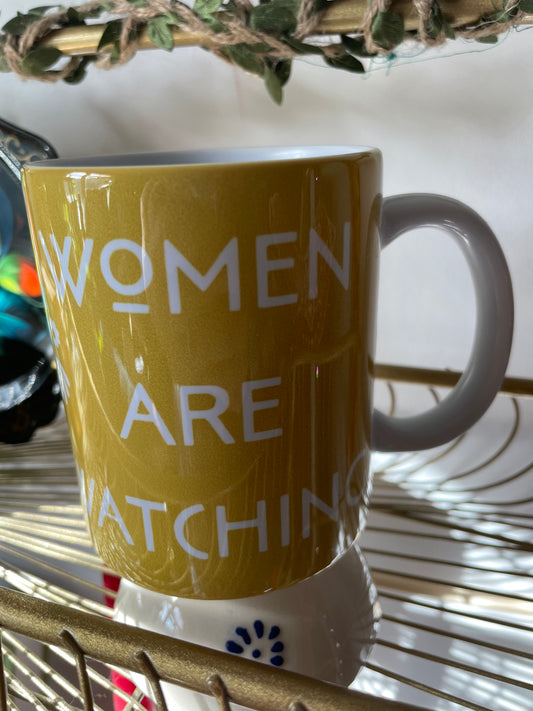 Mustard yellow feminist mug