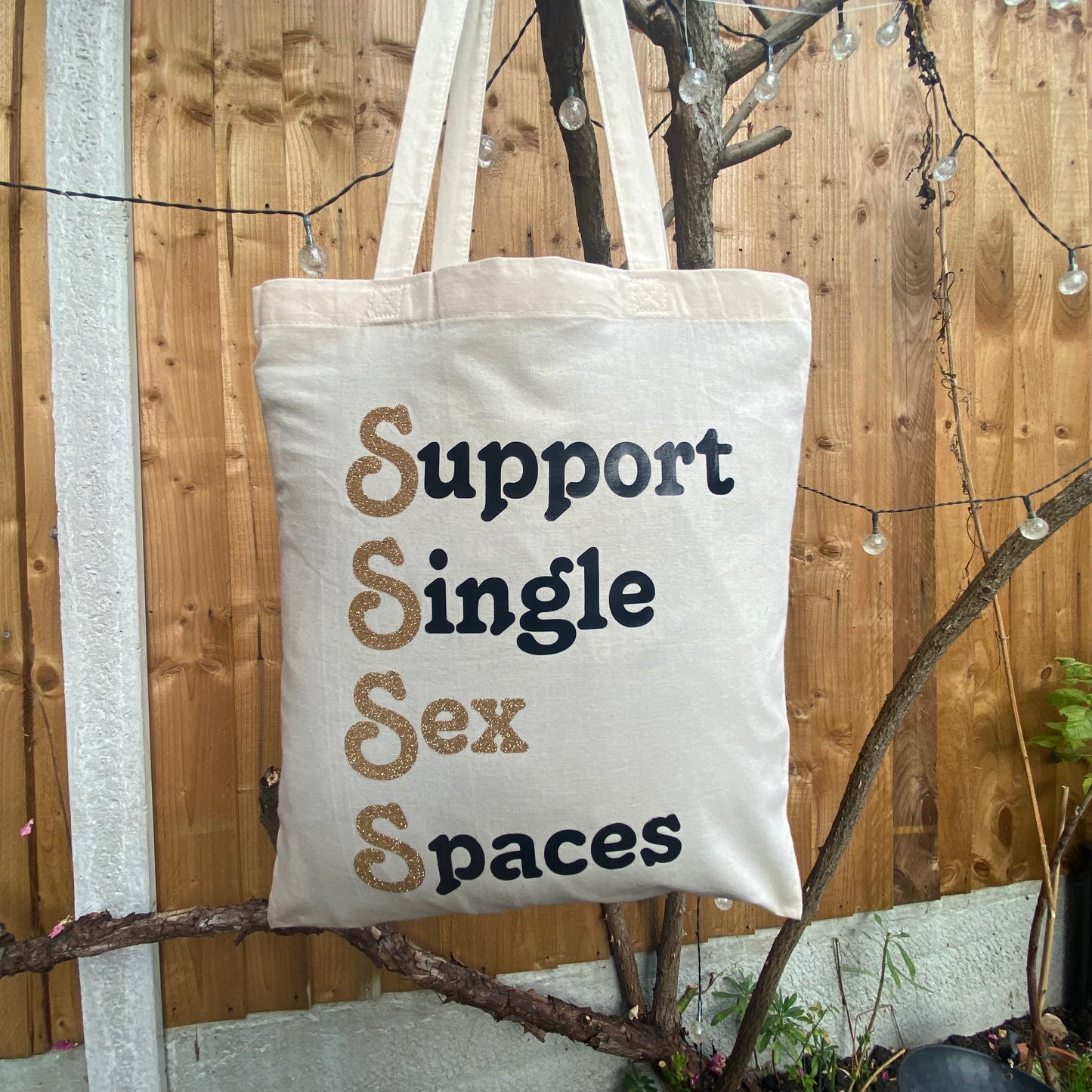 "Support Single Sex Spaces" Tote Bag (Natural)